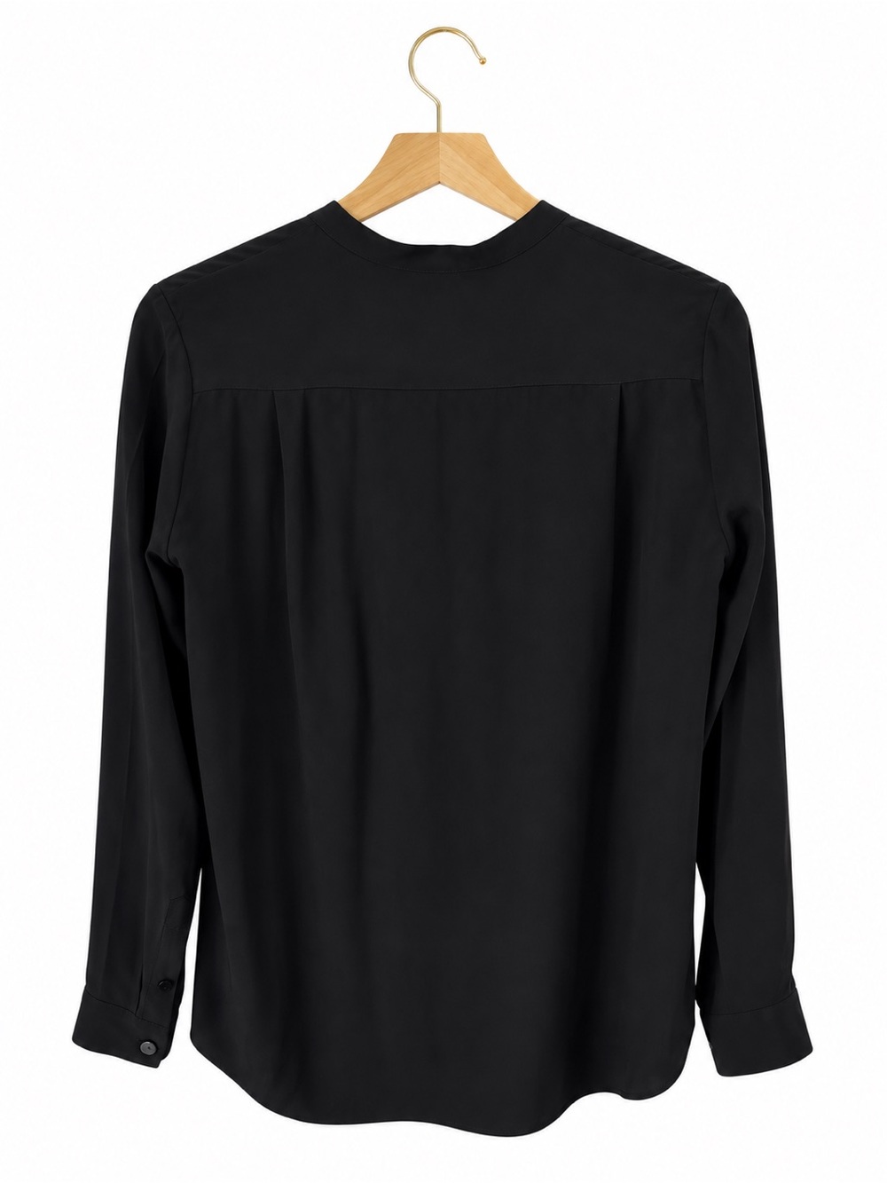The Kooples Black 100% Silk Button Front Blouse Shirt Size 1 - Picture 2 of 6